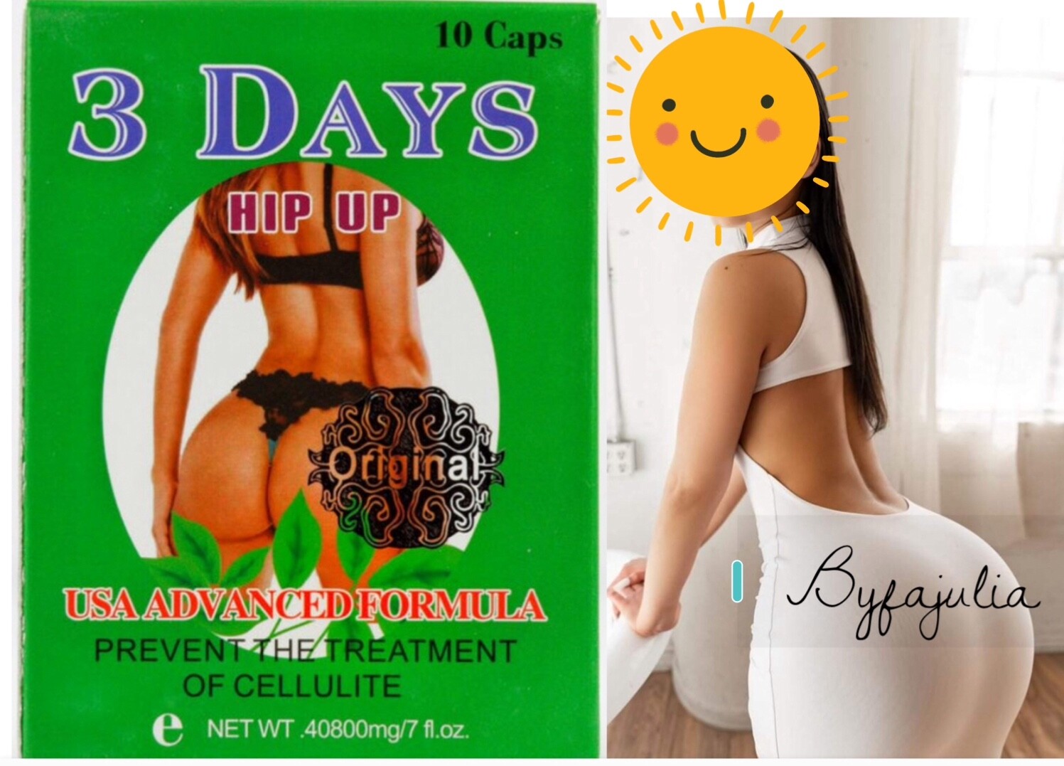 Crème Grossir Fesses et Hanches 3 Days Hip Up Formule Volumatrice 30g