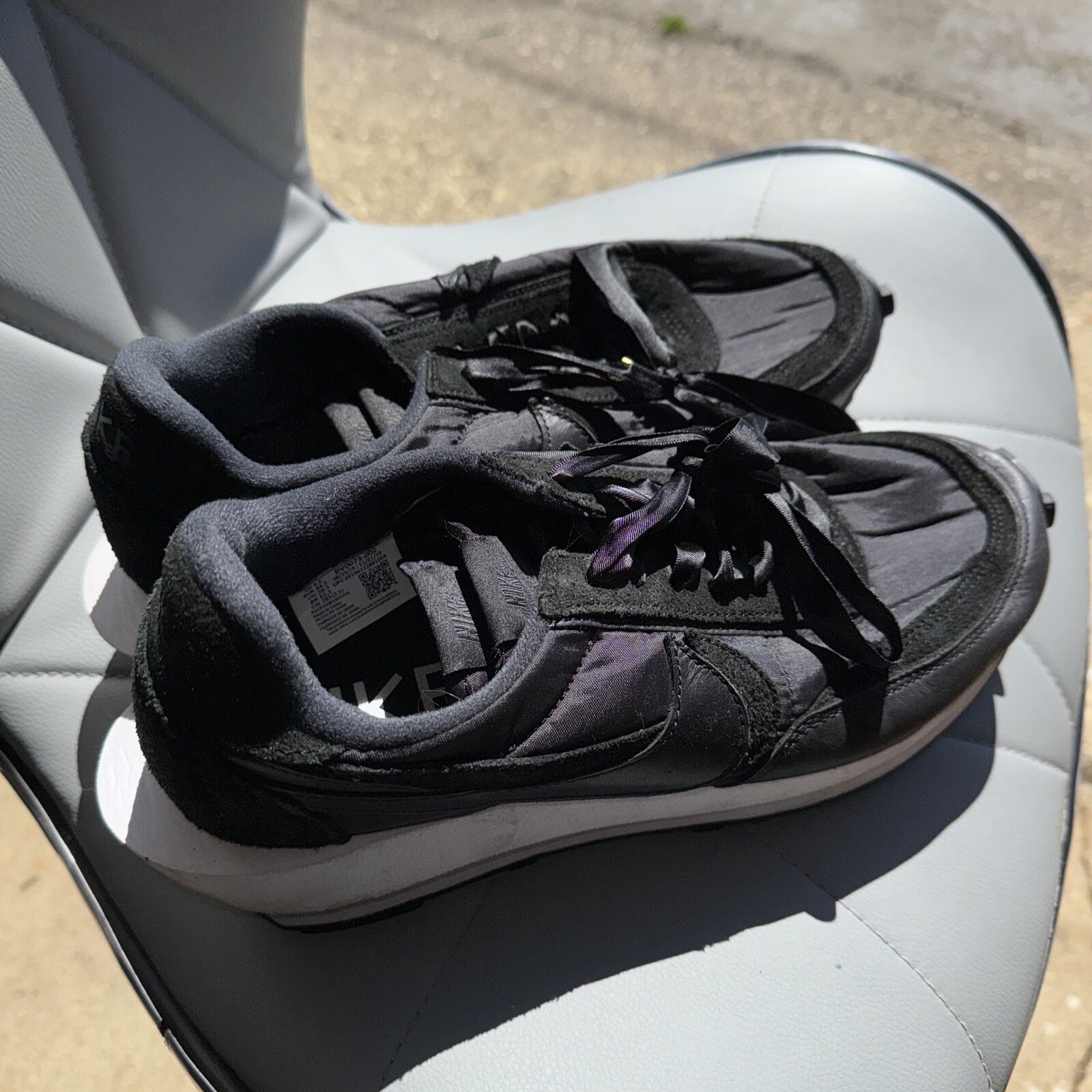 SACAI X NIKE Taglia 10 5 Nike sacai x LDWaffle nylon nero SENZA SCATOLA