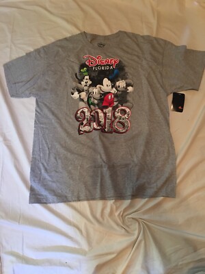 Nwt Xl Disney World Florida T Shirt 18 Mickey Donald Goofy Pluto Ebay