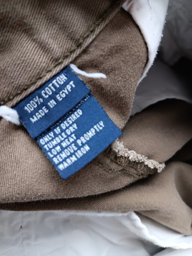 Pantaloni vintage Chaps Ralph Lauren uomo beige cachi pieghettati davanti con polsini 38x30 - Foto 4 di 13