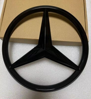 Gloss Black Rear Boot Star Badge F/ Mercedes C Class C63 C43 S205 Estate 2015-21
