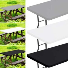 Spandex Picnic Table Cloth Elastic Fitted Tablecloths for 4,6 Ft Outdoor Party