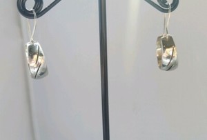 QV:Silver Hoop Earrings 925 MEXICO