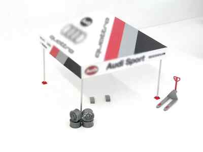 Sport Modellautos Display Rallye Zelt Maßstab 1:18 Diorama Modellbausatz Rennbahn Deko