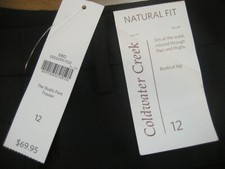 NEW 69 Coldwater Creek Brown Studio Pant Natural Fit Trouser Size 12