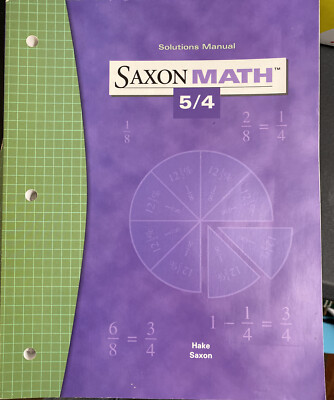 Saxon 5/4 Math (3rd Ed) 5/4 Solutions Manual | eBay