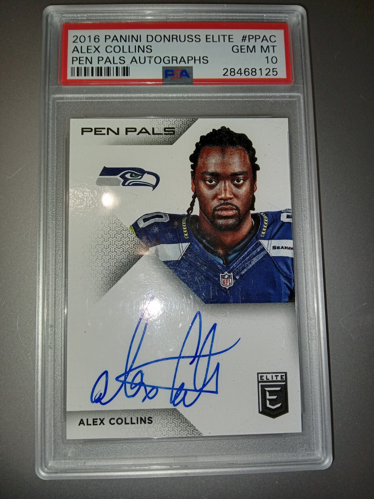 Alex Collins Panini Donruss Elite Pen Pals Autographs #PPAC Base