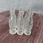 Set Of 6 Vintage Miniature Clear Glass Coca-Cola Bottles Collectibles No Caps