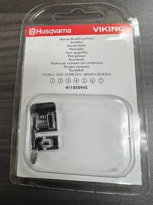 Husqvarna Viking Narrow Braid/Cord Foot New # 411850945 (NEW) (6G) - Image 1 of 2
