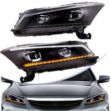Vland Led Headlights Front Lamps For 2008-2012 Honda Accord Wsequential Signals