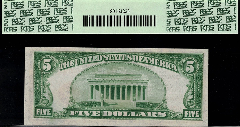 1929 $5 Federal Reserve Bank Note Atlanta - FR.1850-F - Graded PCGS 65PPQ - Image 2 of 2