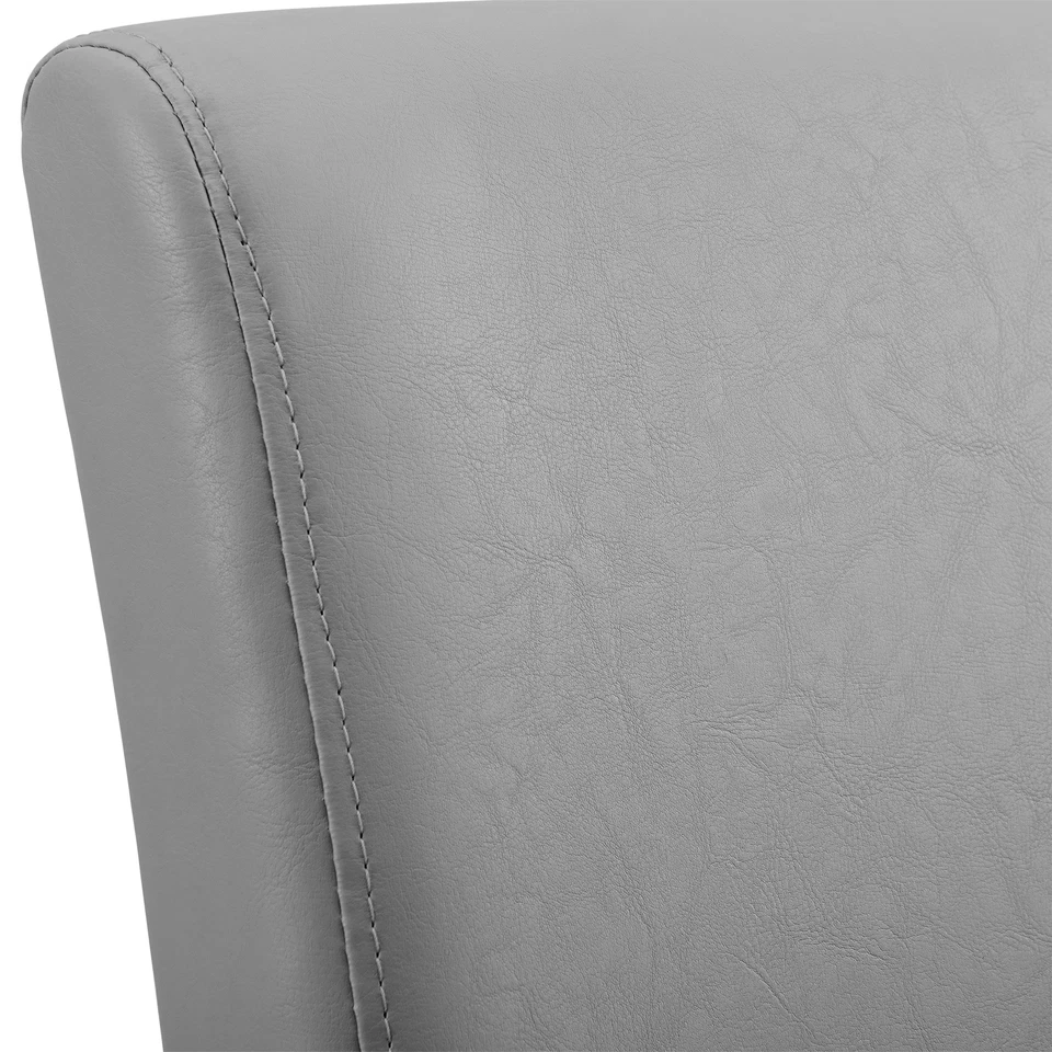 [en.casa]® Set de 8 sillas de comedor gris claro piel sintética respaldo alto - Imagen 3 de 4