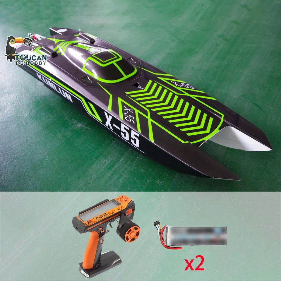 DTRC X55 Waterproof RC High-speed Racing 130km/h Radio Control Boat Model RTR - Image 4 of 4