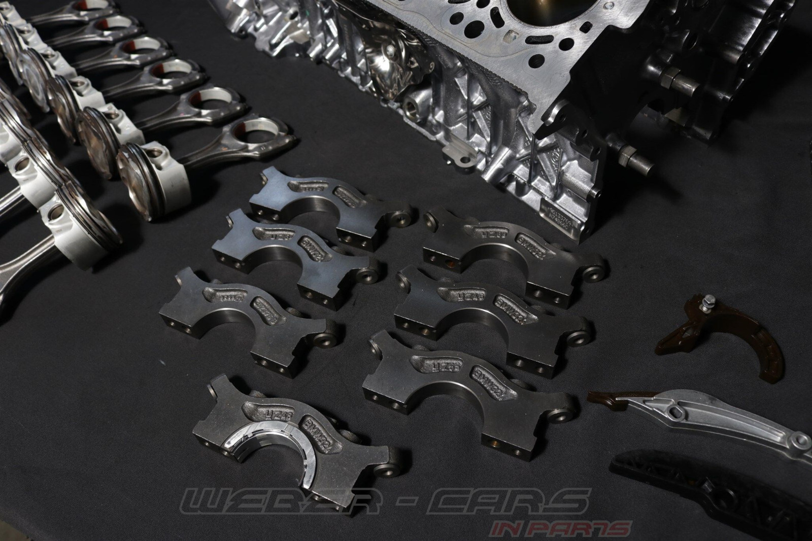 BMW 7er M 760i G12 LCI N74B66C Kurbelgehäuse Kolben Pleuel Motor 
