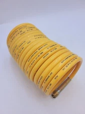 Coilhose Pneumatics N38 Coiled Nylon Air Hose 3/8" ID NPT 165PSI Max - Yellow