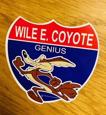 WILE E COYOTE Aufkleber Sticker Road Runner Super Bird Plymouth V8 US Cars Mi053