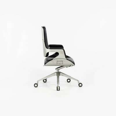 2008 Interstuhl Silver 262S Office Desk Chair in Black Leather by