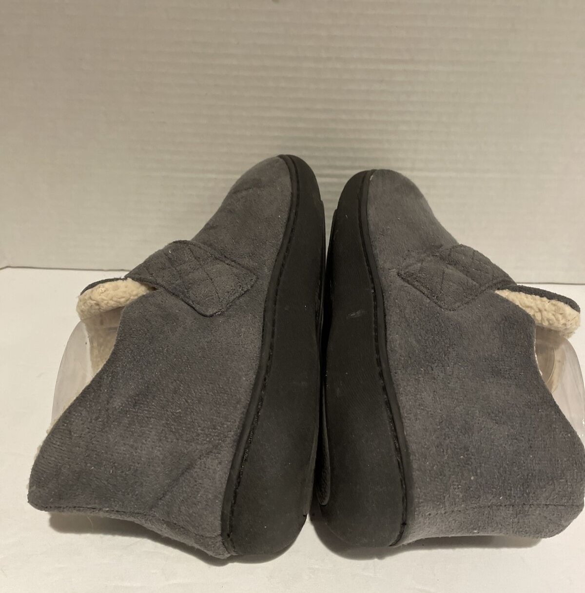 Zizor Womens Slippers Size 9 Adjustable Strap Faux Fur Lining Rubber Sole Gray eBay