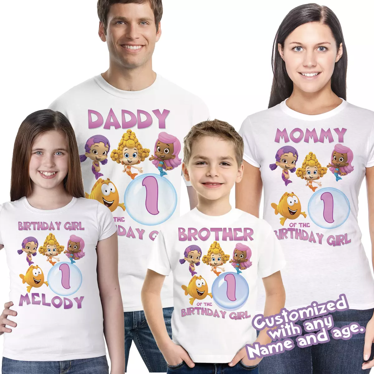 Girl Bubble Guppies birthday shirt Bubble guppies family birthday shirts