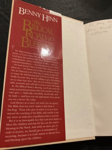 The Biblical Road to Blessing Benny Hinn 1997 Hardcover Christian Faith - 第 3/4 張圖片