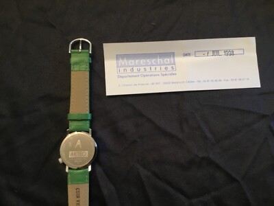 Lot De 3 Montres Akteo Vertes En Cuir - Montres De Designer Occasion
