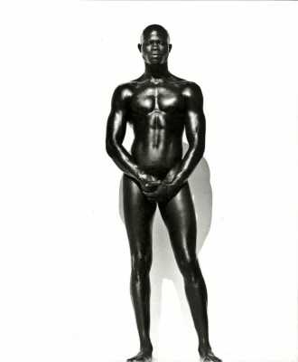 1989 Vintage HERB RITTS Black Male Nude DJIMON Duotone Photo Engraving