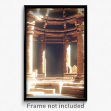 Pixel Art Poster - Tiny Ancient Architecture (8 Bit Video Game Print)