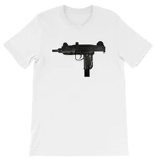 UZI MACHINE GUN T Shirt, GUNS NRA AUTOMATIC HAND GUN COLORS 