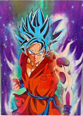3D-Bild/Effekt-Flip-Anime-DragonBall-Son Goku- Super Saiyan Blue-30x40cm-ohne Ra
