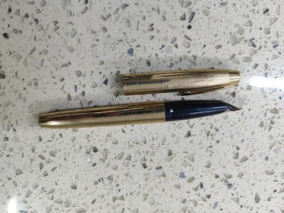 SHEAFFER IMPERIAL GOLD FLUTED FOUNTAIN PEN 14K GOLD NIP USED | eBay