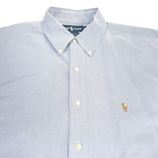 Polo Ralph Lauren Oxford Shirts Mens 16.5 - 35 LIght Blue Yarmouth Flesh Pony
