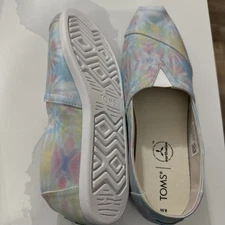 Women's Tie-Dye Tom'S Shoes Size 9, New Without Tags