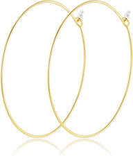Multipack Dainty Large Thin Gold Hoop Earrings for Women Hypoallergenic Earrings