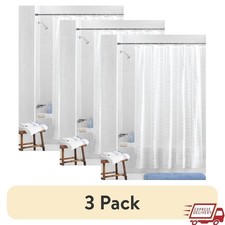 13-Piece Waterproof PEVA Shower Curtain Set W/ Hooks Decorative Wave Design New