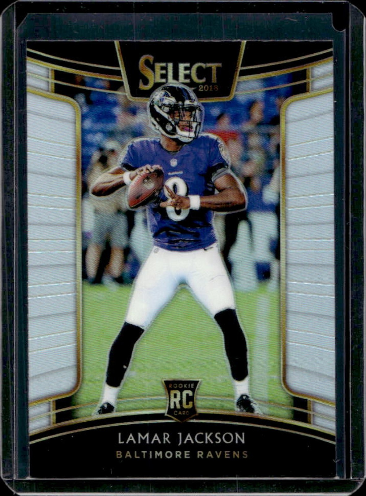 2018 Select Lamar Jackson RC Silver Prizm Rookie Concourse #70 Ravens
