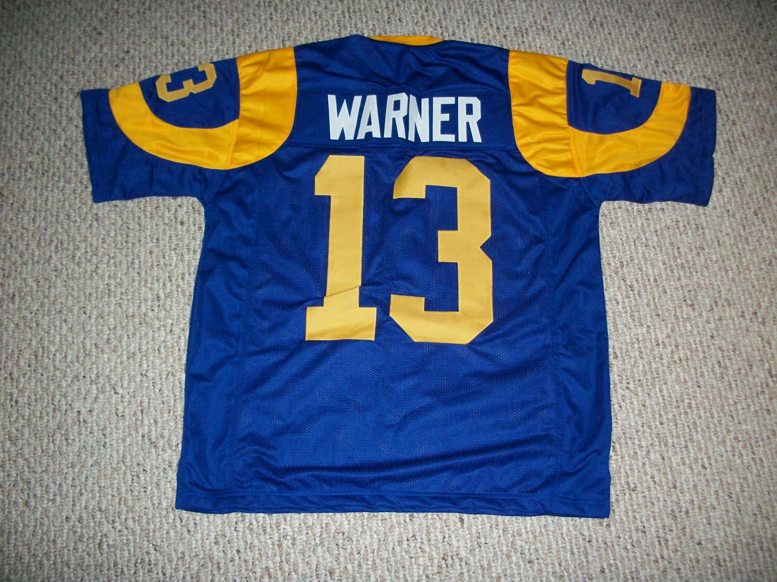 Kurt Warner Unsigned Custom St. Louis Blue Sewn New Football Jersey Sizes S-3Xl