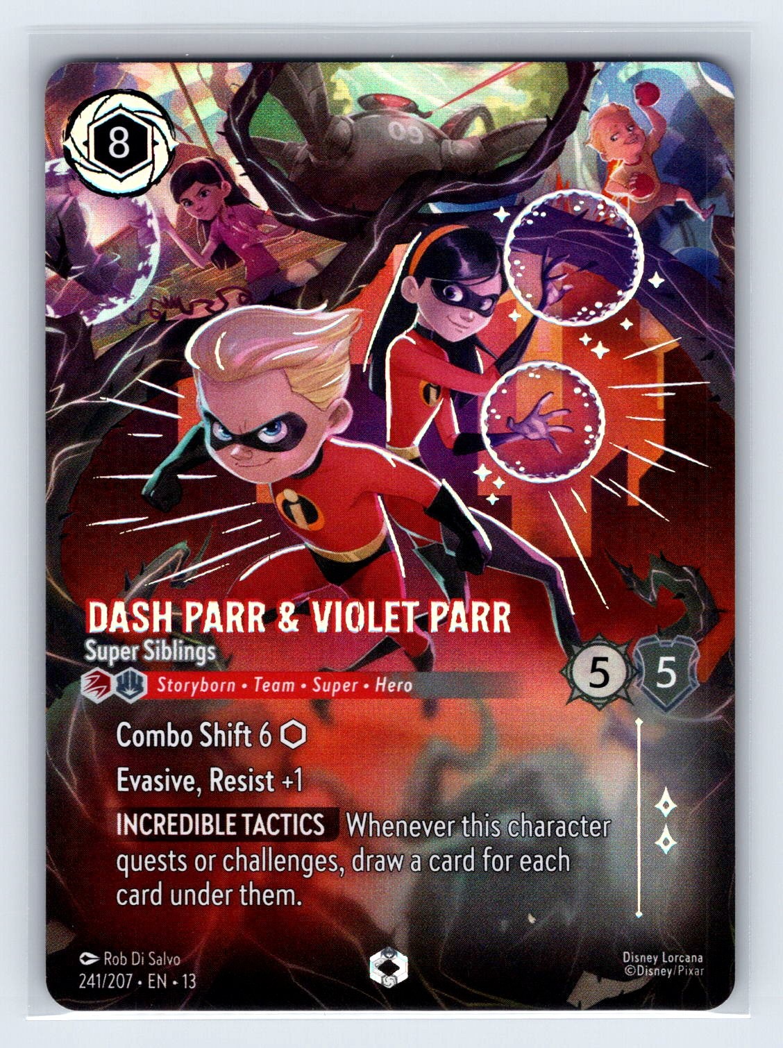 Dash Parr & Violet Parr - Super Siblings (Enchanted) 241/207 Enchanted Attack of