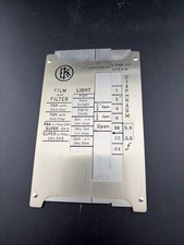 Vintage c 1930s CINE - KODAK Exposure Scale Metal