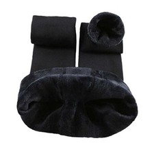 Winter Warm Leggings Women Elastic Thick Thermal Legging Large-X-Large Black