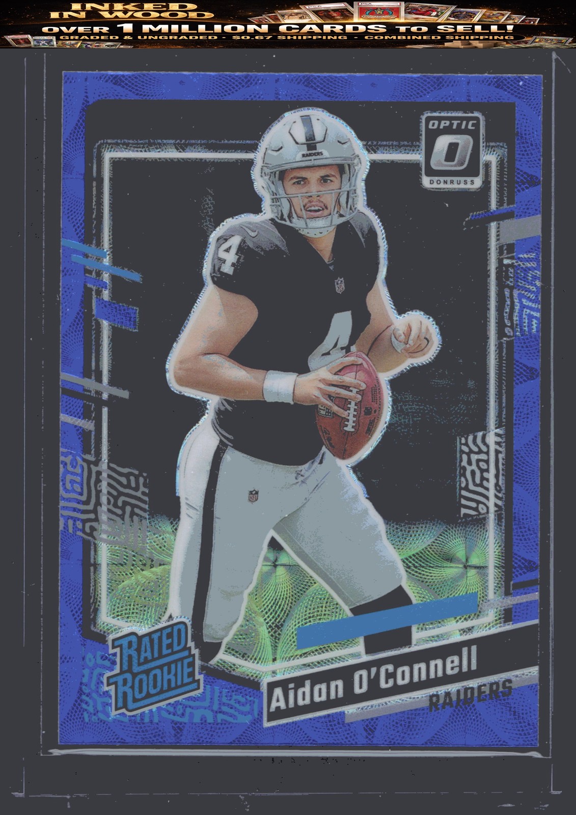 2023 Donruss #360 Aidan O'Connell Optic Rated Rookie Preview Pink Prizm