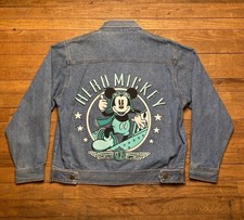 Vintage Mickey Mouse Aero Mickey Denim Jean Jacket New W/Tags Size Medium Disney