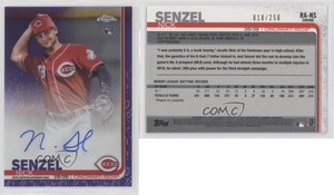 2019 Topps Chrome Rookie Auto Purple Refractor /250 Nick Senzel #RA-NS Auto RC