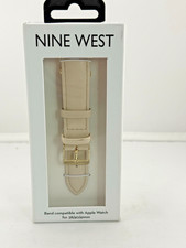 NINE WEST Women's Cream Faux Leather Apple Watch 42mm Series 10 38/40/41mm