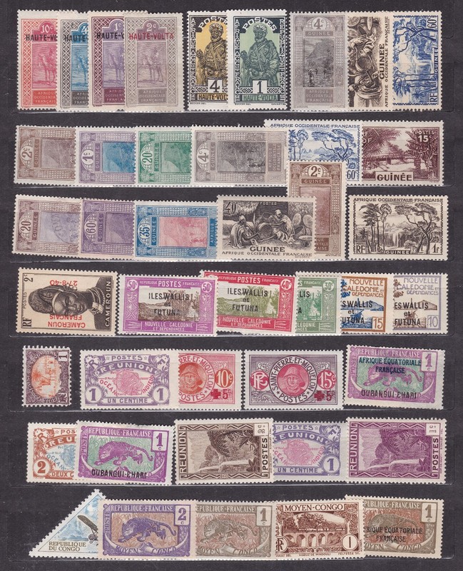 FRENCH  COLONIES    ^^^x 42   HR & LH older    selection   @rum695ciol95l