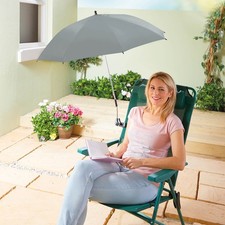 Adjustable Clamp-On Garden Parasol UV40+ Rainproof Outdoor Shade 103cm