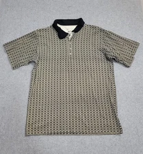 VTG AirTime Polo Shirt Mens XL Geometric Pattern Golf USA 90s Academia