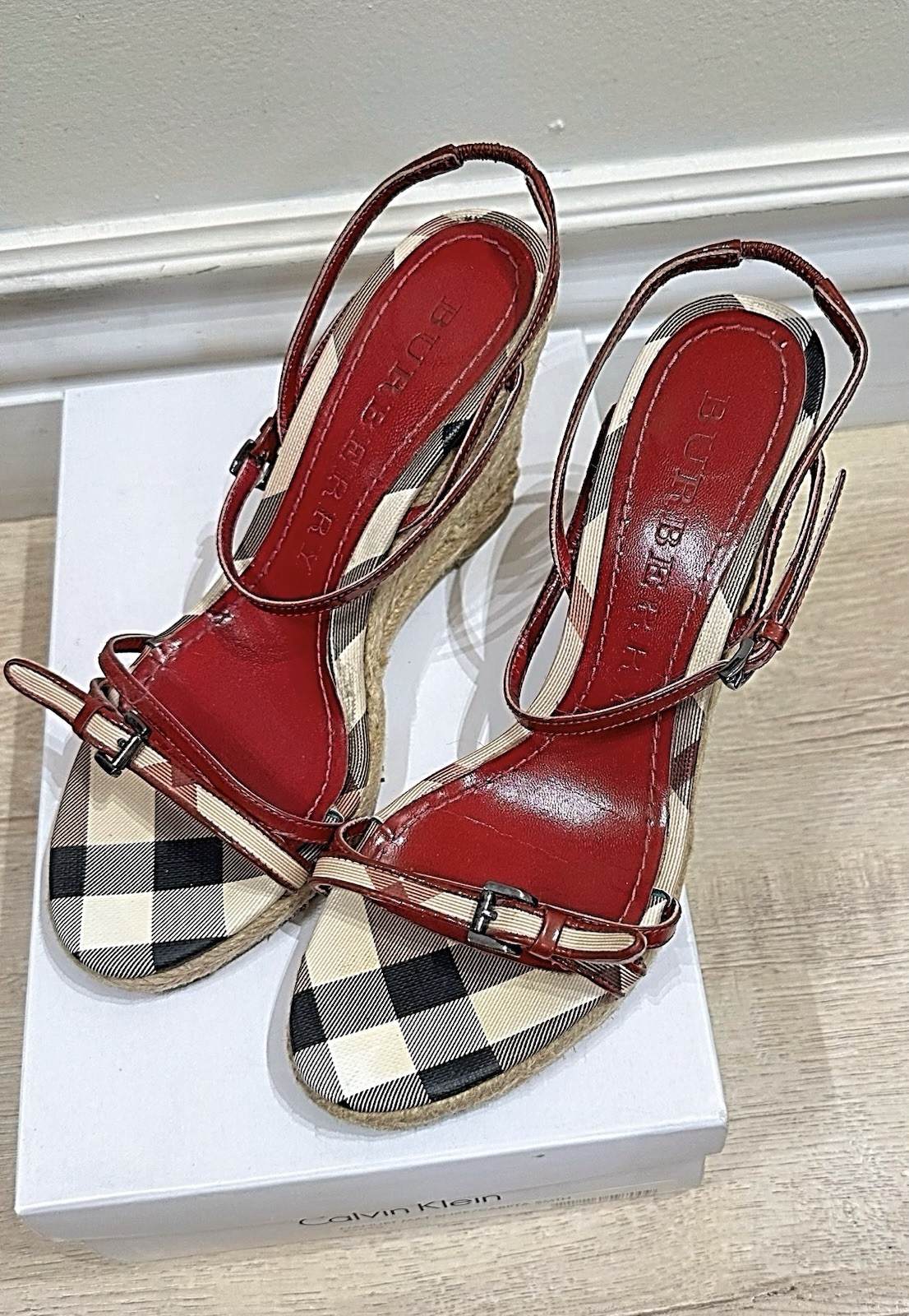 Burberry Pattern Leather Espadrilles - image 1