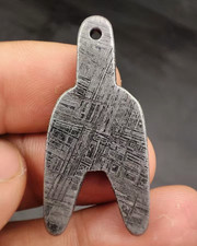 16g Sweden M Iron Meteorite Slice carving ancient coins shape pendant