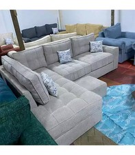 6 seater Leipzig grey L shaped sofa