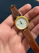 VETTA LES COMPLICATIONS TRIPLE CALENDAR SWISS MADE 33MM WATCH GOLD PLATED